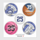 女子バレーボール&バスケットボールバラエティーセット5 シール (シート)