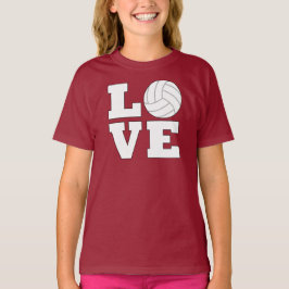 女子バレーボールLOVEスポーツカスタムチームカラー Tシャツ