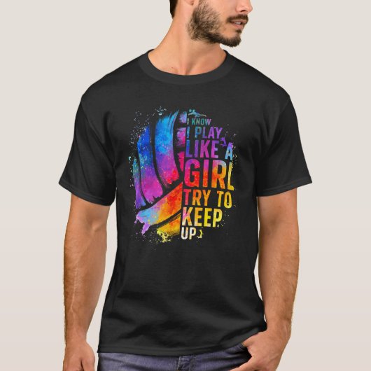 女子バレーボ10代のール女子大学バレーボール Tシャツ (正面)