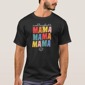 女子バレ誇りを持ったレーボールマママ女子グルービー Tシャツ