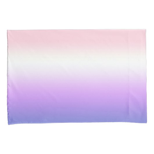 女子パステルグラデーションピンクホワイトパープルグラデーション 枕カバー (正面右)