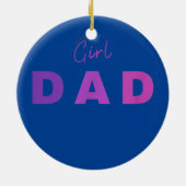 女子パパ誇りを持ったの父親への贈り物 セラミックオーナメント (裏面)