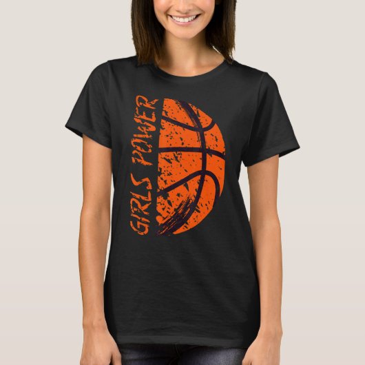 女子パワーバスケットボール Tシャツ (正面)