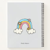 女子パーソナライズされたやる気を起こさせる手帳 ノートブック (裏面)