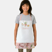 女子パーソナライズされたウッドランド妖精フローラ学校 エプロン (インサイチュ)