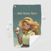 女子パーソナライズされたゴルフタオル ゴルフタオル (インサイチュ)