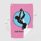 女子パーソナライズされたゴルフタオル ゴルフタオル (インサイチュ)