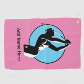 女子パーソナライズされたゴルフタオル ゴルフタオル (横)