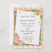 女子パーソナライズされたスタイリッシュ卒業の招待状 招待状 (裏面)