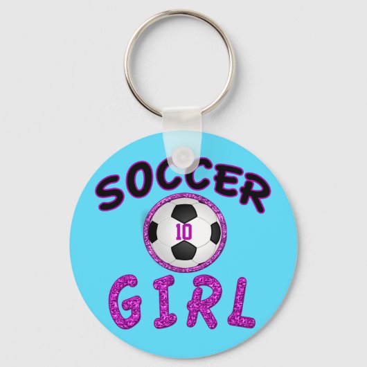 女子パーソナライズされたチーム又は選手へのサッカーの景品 キーホルダー (正面)