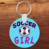 女子パーソナライズされたチーム又は選手へのサッカーの景品 キーホルダー (正面)