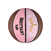 女子パーソナライズされたバスケットボール選手の賞味期限 ミニバスケットボール (縦)