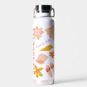 女子パーソナライズされたビーチシール ウォーターボトル (背面)