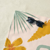 女子パーソナライズされたビーチトレンディーシール ビーチタオル (インサイチュ)