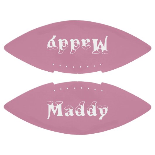 女子パーソナライズされたピンクと茶色のサッカー アメリカンフットボール (パネル)