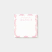 女子パーソナライズされたピンクジンガム弁当箱 ポストイット (正面)