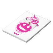 女子パーソナライズされたピンクハロウィーン ノートパッド (回転)