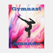 女子パーソナライズされた体操フリースブランケット フリースブランケット (正面)