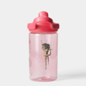 女子パーソナライズされた体操 ウォーターボトル (背面)