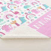 女子パーソナライズされた動力恐竜 シェルパブランケット (3/4)