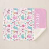 女子パーソナライズされた動力恐竜 シェルパブランケット (正面(横))