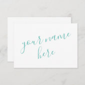 女子パーソナライズされた文房具 サンキューカード (正面/裏面)