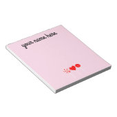 女子パーソナライズされた棒つきキャンデーメモ帳 ノートパッド (アングル)