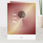 女子パーソナライズされた用ゴルフ誕生日カード カード (裏面)