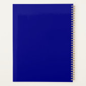 女子パーソナライズされた白王室の青 プランナー手帳 (裏面)