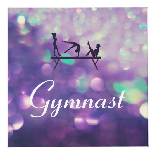 女子パーソナライズされた紫色の体操キューブ フォトキューブ (右)