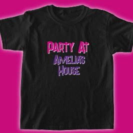 女子パーソナライズされた誕生会 Tシャツ