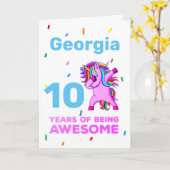 女子パーソナライズされた誕生日カード カード (黄色い花)