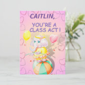 女子パーソナライズされた誕生日グリーティングカード シーズンカード (スタンド正面)