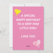 女子パーソナライズされた誕生日グリーティングカード シーズンカード (裏面)