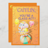 女子パーソナライズされた誕生日グリーティングカード シーズンカード (正面/裏面)