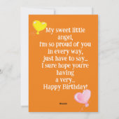 女子パーソナライズされた誕生日グリーティングカード シーズンカード (裏面)