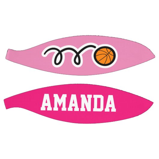 女子パーソナライズされた誕生日用ピンクバスケットボール バスケットボール (パネル)