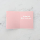 女子パーソナライズされた誕生日 カード (内部)