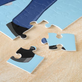 女子パーソナライズされた警察官とパトロール車 ジグソーパズル (側面)