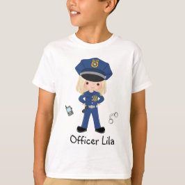 女子パーソナライズされた警察官の法執行 Tシャツ