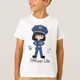 女子パーソナライズされた警察官の法執行 Tシャツ