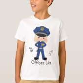 女子パーソナライズされた警察官の法執行 Tシャツ (正面)