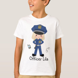 女子パーソナライズされた警察官の法執行 Tシャツ