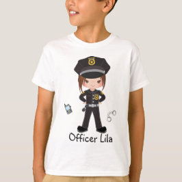 女子パーソナライズされた警察官の法執行 Tシャツ