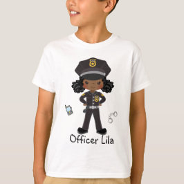 女子パーソナライズされた警察官T法執行 Tシャツ