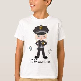 女子パーソナライズされた警察官T法執行 Tシャツ