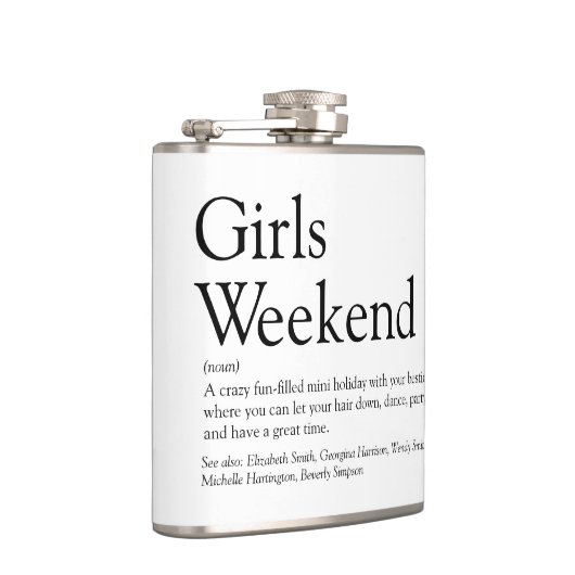 女子パーソナライズされた週末定義 フラスク (右)