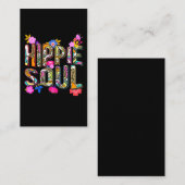 女子ヒッピー60s 70sフラワーズピカラフルース 名刺 (正面/裏面)