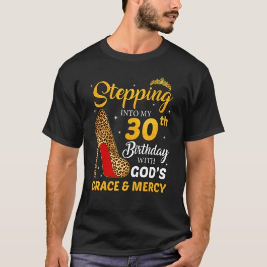 女子ヒール30歳の誕生日チーム30歳に入る Tシャツ (正面)