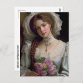 女子ビクトリアンかわいらしはがき ポストカード (正面/裏面)